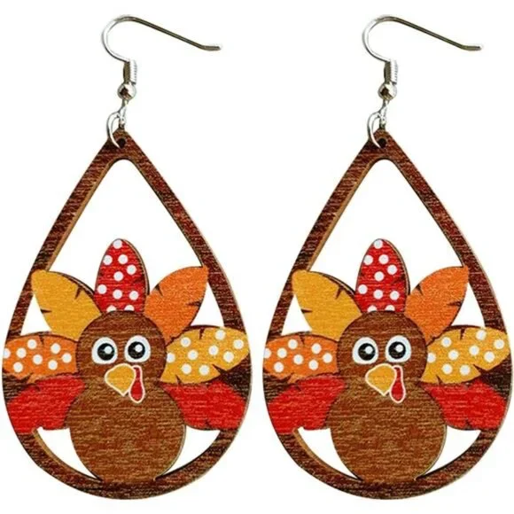 Turkey Dangle Earrings - Picture 1 of 2